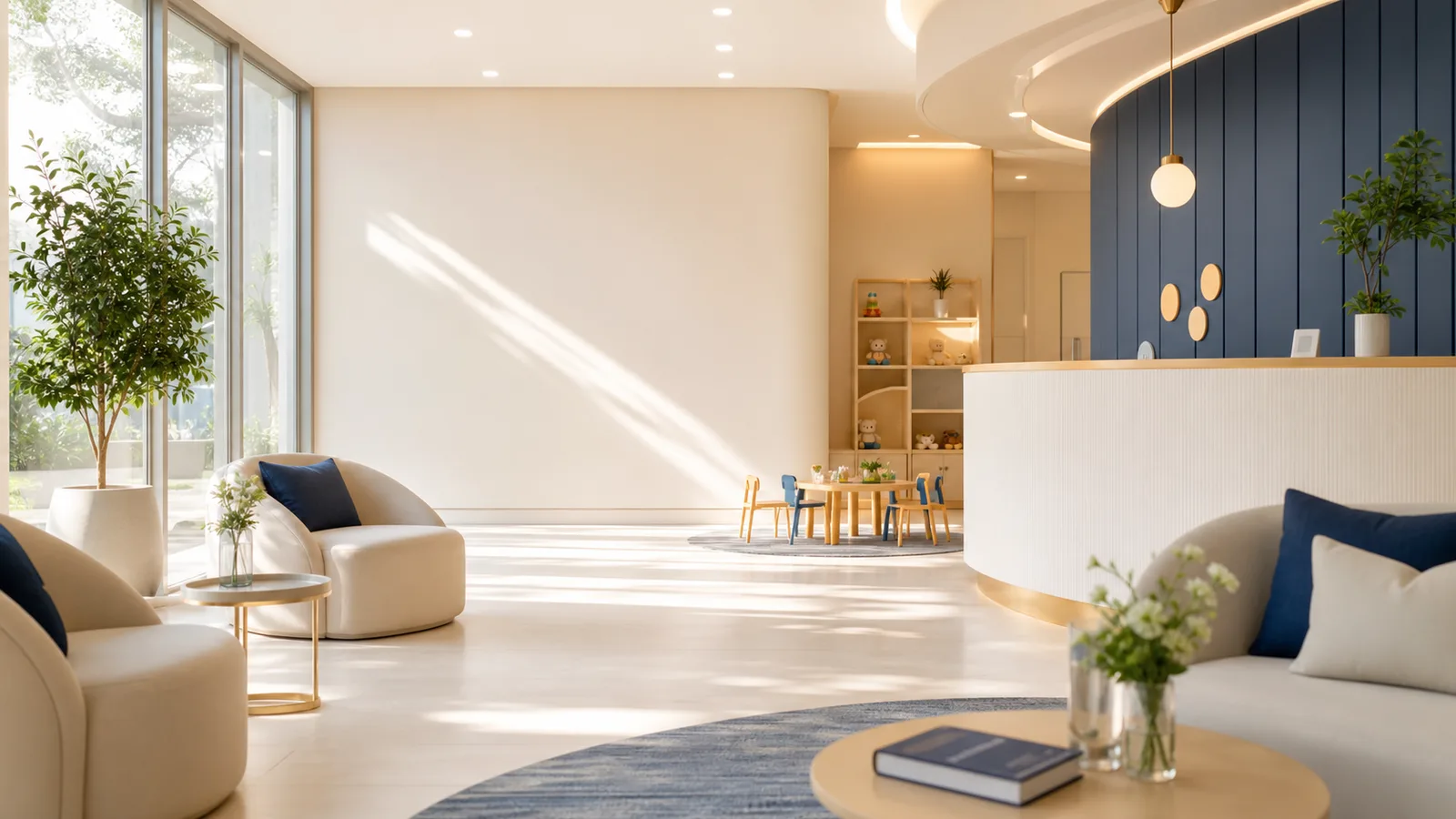 Representative concept of a calm modern women and child healthcare clinic